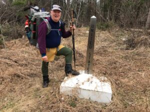 Hiker Jeff Ryan at the border of CA