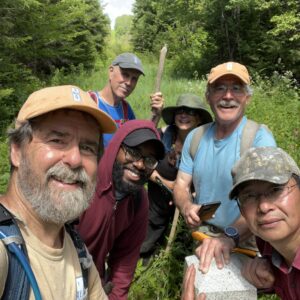Trail Work Crew at the border marker