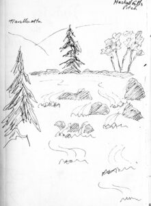 Sketch of Haskill Falls